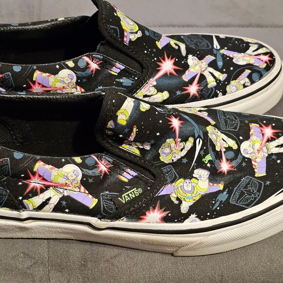 VANS x Disney Pixar Toy Story Slip-ons  Buzz Lightyear Kid's Sneakers Size 4.5 - Picture 4 of 5